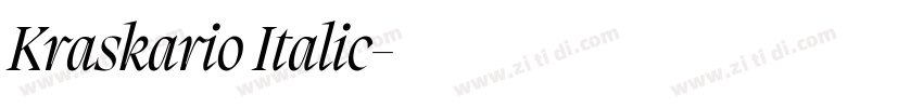 Kraskario Italic字体转换 Kraskario Italic字体转换